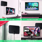Indoor TV Antenna Slim Flat Up To 50-Mile Range