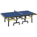 Indoor Table Tennis Table Foldable Playback & Rollable Halves