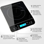 Induction Cooktop Portable 1800W Touch Controls