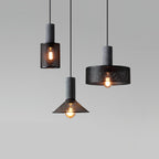 Industrial Concrete & Metal Pendant Light (E26/E27 Compatible)