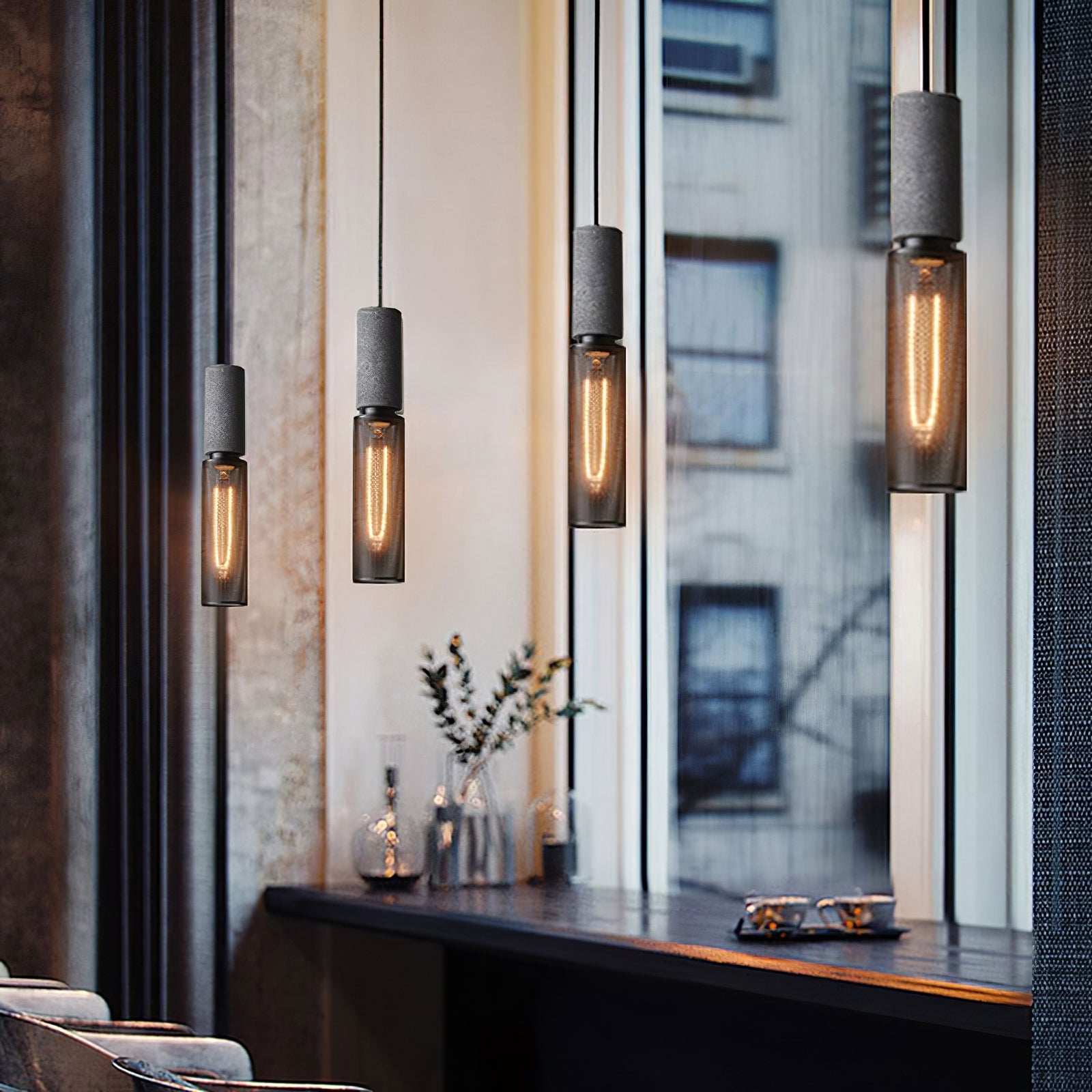 Industrial Concrete & Metal Pendant Light (E26/E27 Compatible)