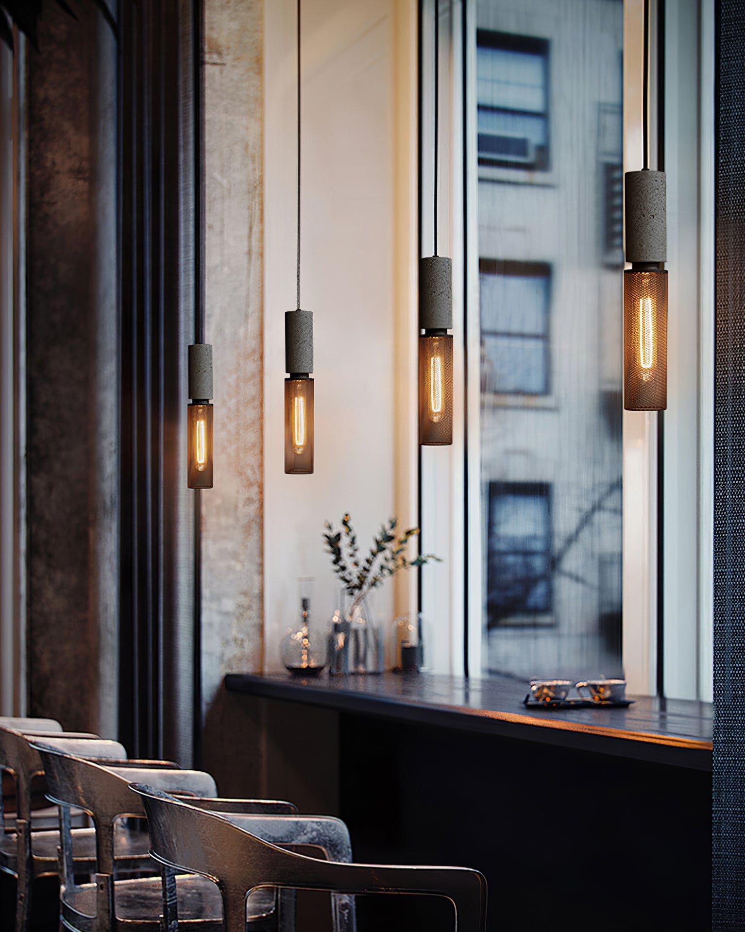 Industrial Concrete & Metal Pendant Light (E26/E27 Compatible)
