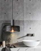 Industrial Concrete & Metal Pendant Light (E26/E27 Compatible)