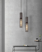 Industrial Concrete & Metal Pendant Light (E26/E27 Compatible)