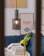Industrial Concrete & Metal Pendant Light (E26/E27 Compatible)