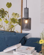 Industrial Concrete & Metal Pendant Light (E26/E27 Compatible)
