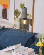 Industrial Concrete & Metal Pendant Light (E26/E27 Compatible)