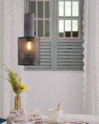 Industrial Concrete & Metal Pendant Light (E26/E27 Compatible)