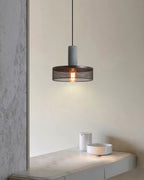 Industrial Concrete & Metal Pendant Light (E26/E27 Compatible)