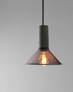 Industrial Concrete & Metal Pendant Light (E26/E27 Compatible)