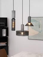 Industrial Concrete & Metal Pendant Light (E26/E27 Compatible)