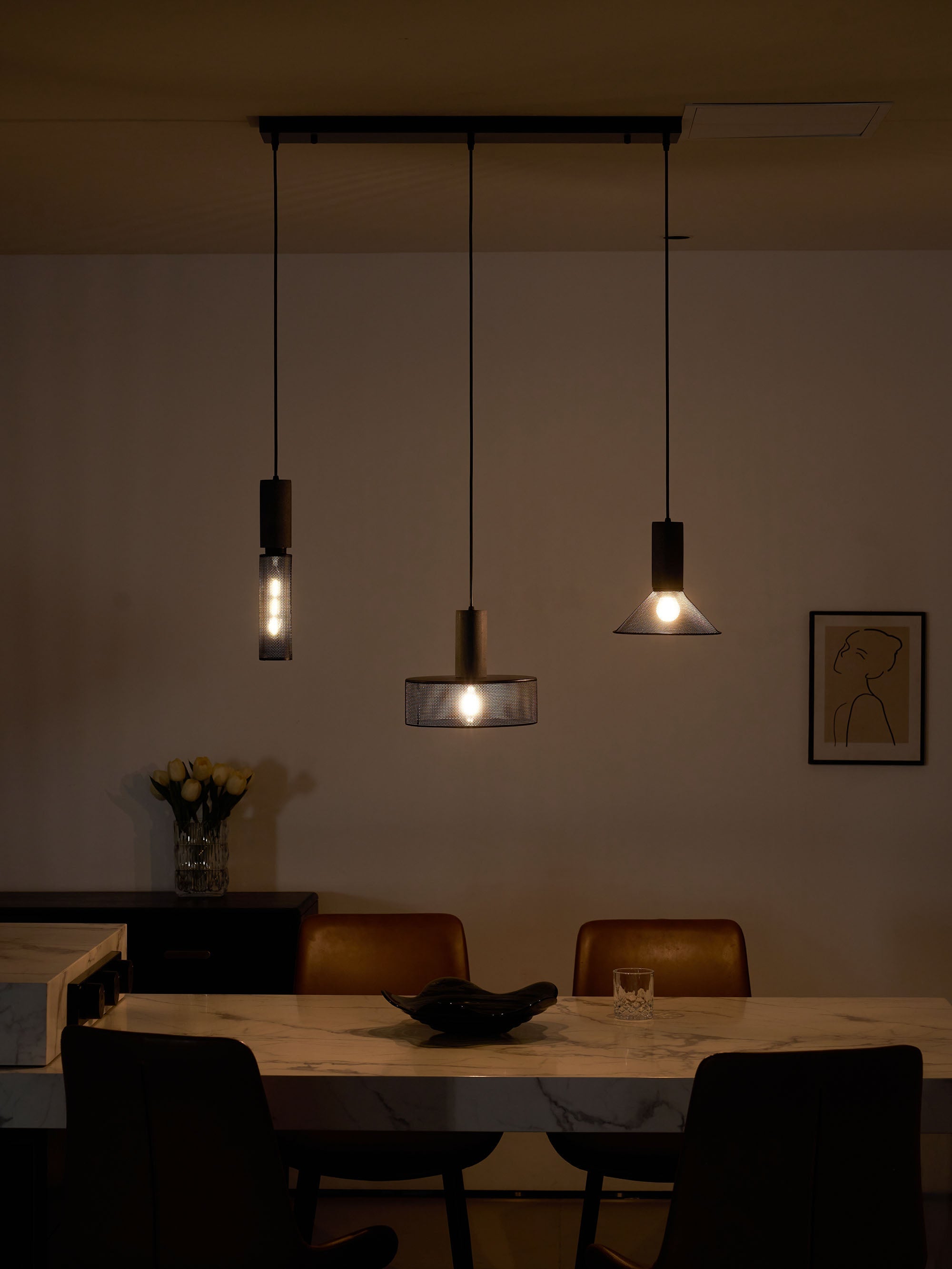 Industrial Concrete & Metal Pendant Light (E26/E27 Compatible)