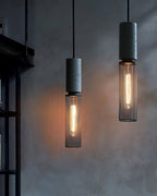 Industrial Concrete & Metal Pendant Light (E26/E27 Compatible)