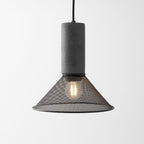 Industrial Concrete & Metal Pendant Light (E26/E27 Compatible)