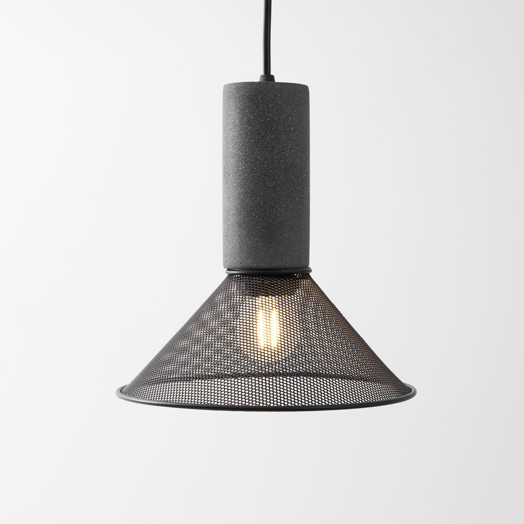 Industrial Concrete & Metal Pendant Light (E26/E27 Compatible)