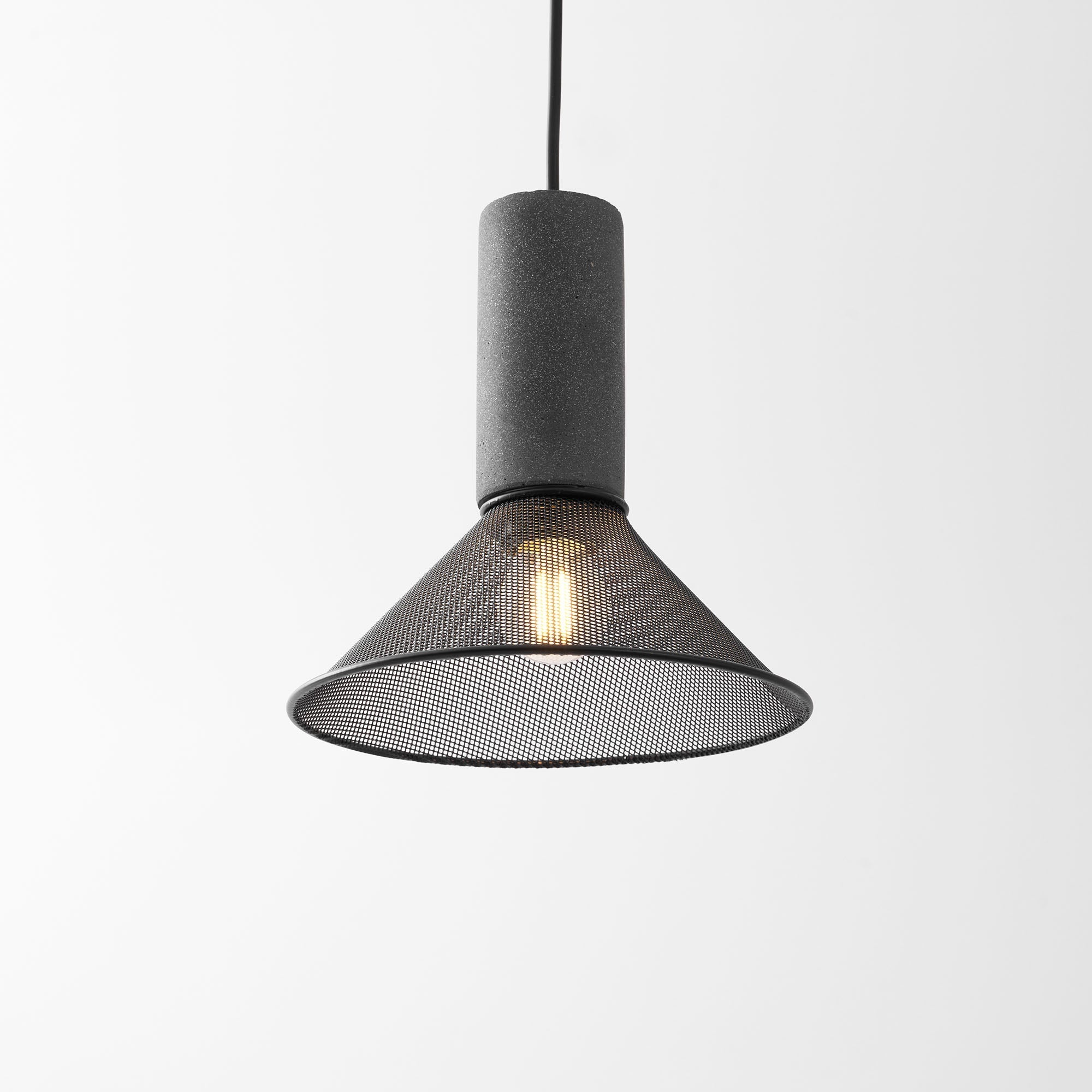 Industrial Concrete & Metal Pendant Light (E26/E27 Compatible)