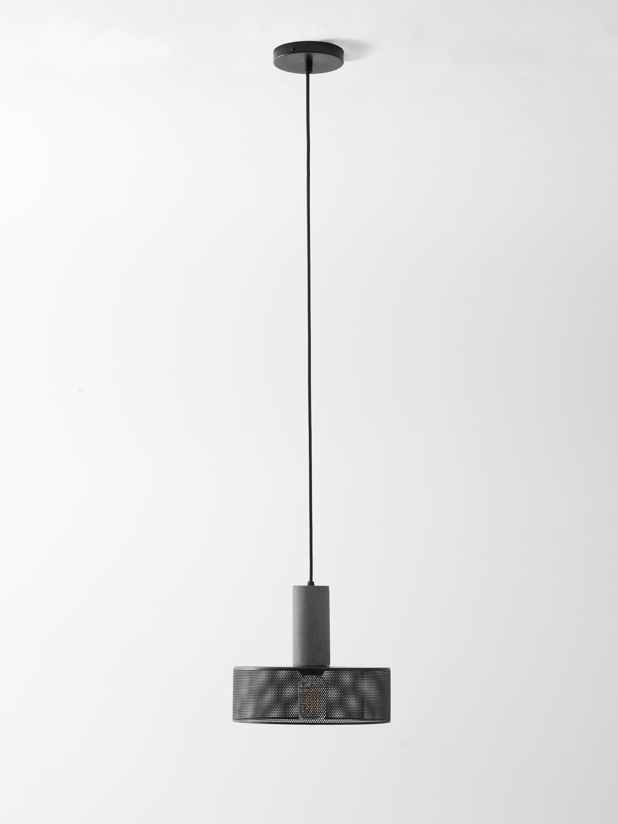 Industrial Concrete & Metal Pendant Light (E26/E27 Compatible)