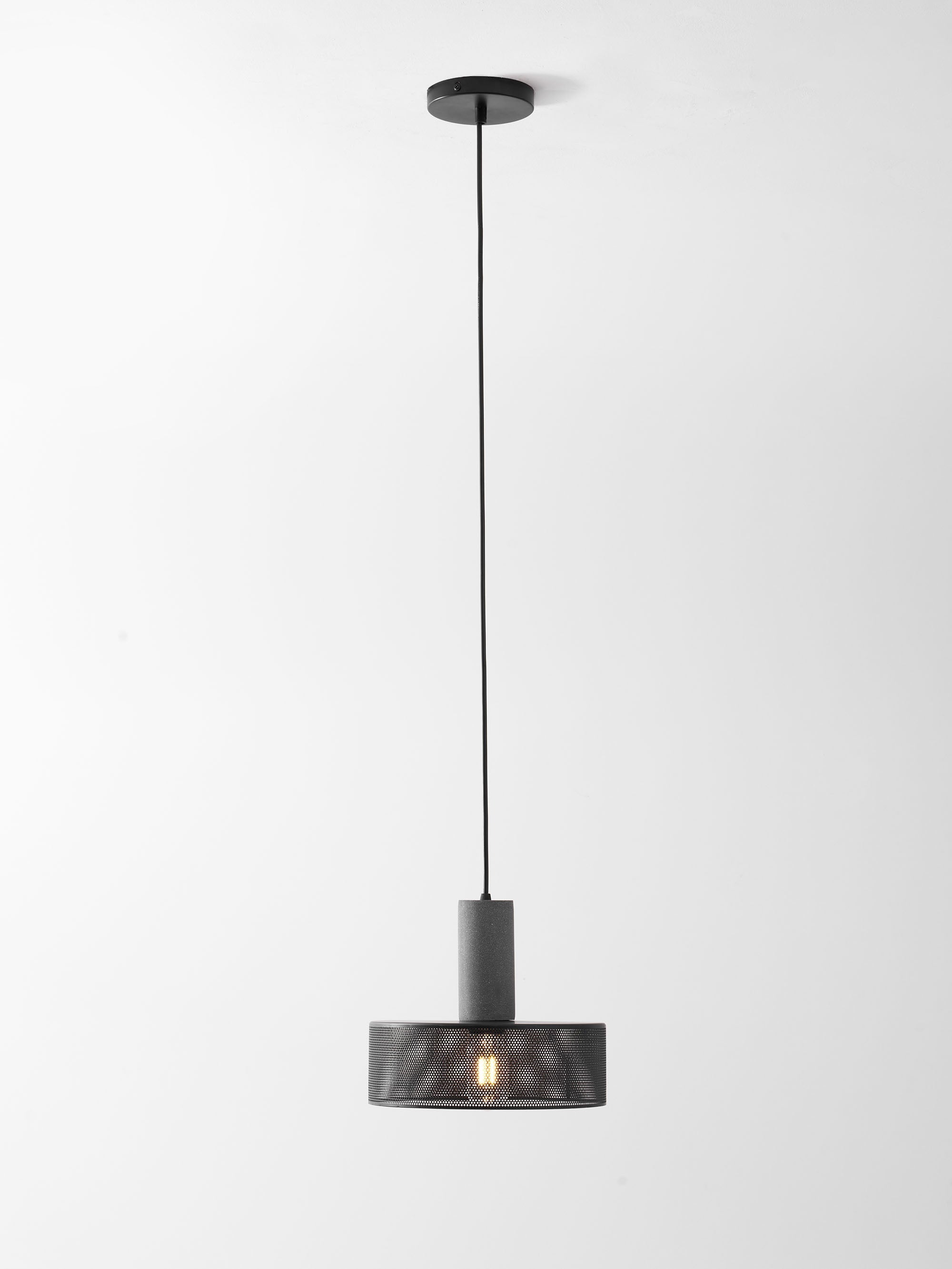 Industrial Concrete & Metal Pendant Light (E26/E27 Compatible)
