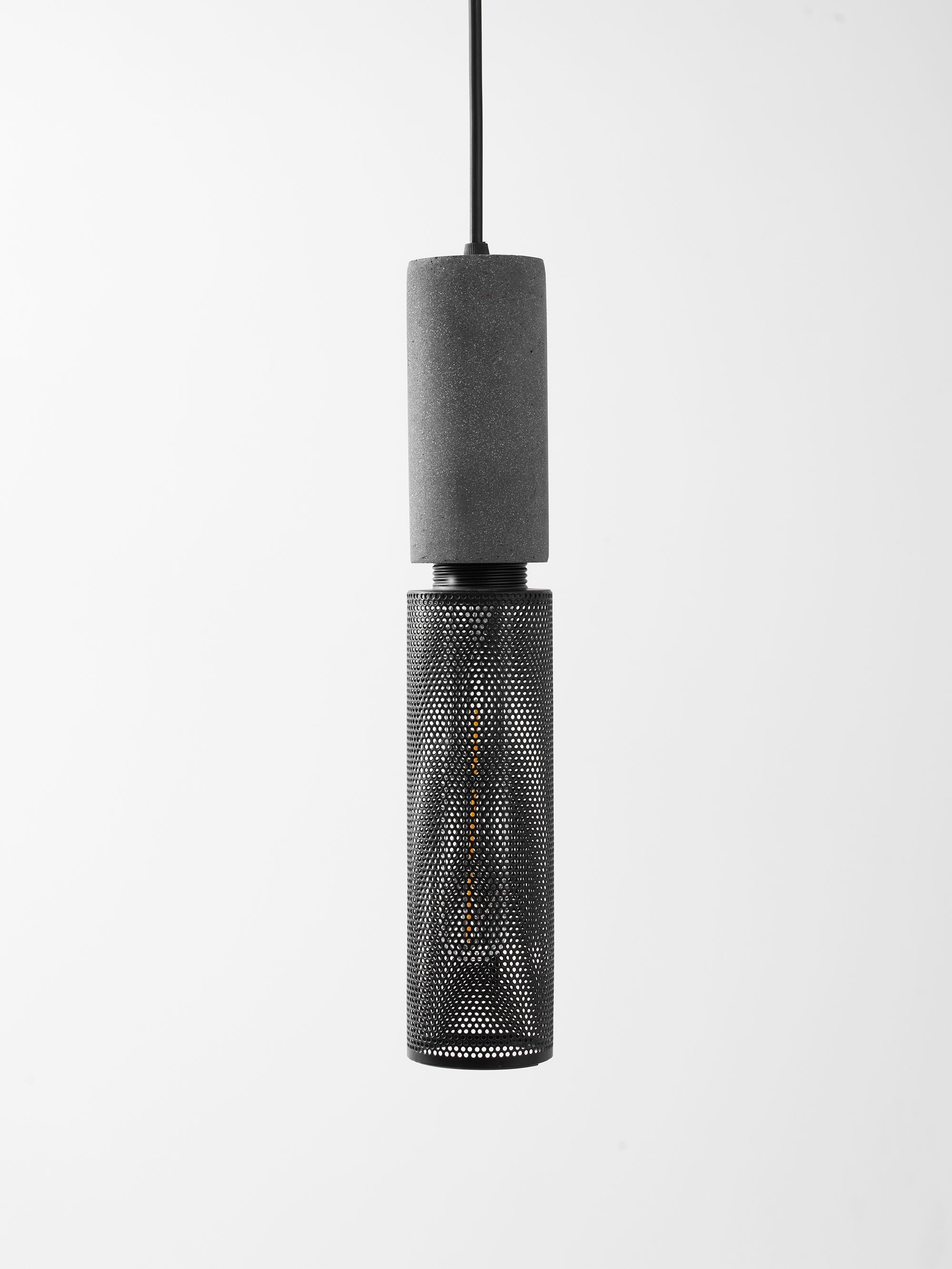 Industrial Concrete & Metal Pendant Light (E26/E27 Compatible)