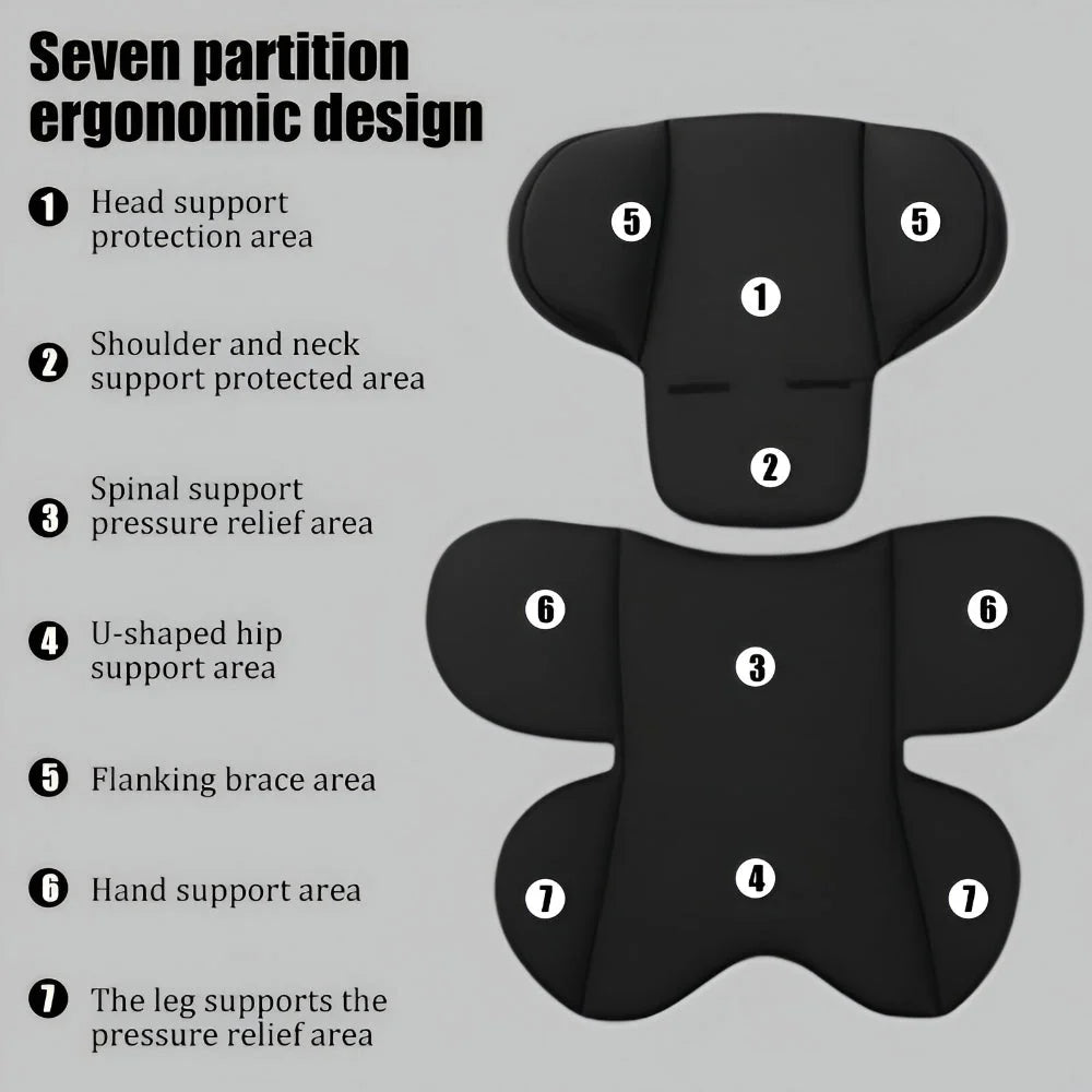 Infant Car Seat Insert Detachable Head & Body Support