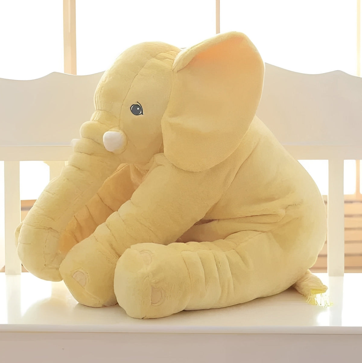 Infant Cuddle Pillow Elephant-Shaped Supportive Backrest & Machine Washable