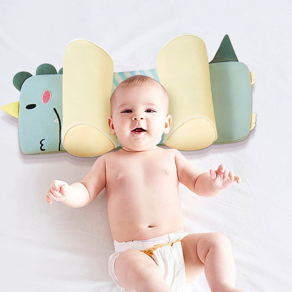 Infant Head Support Pillow Adjustable Side Cushions Breathable Mesh