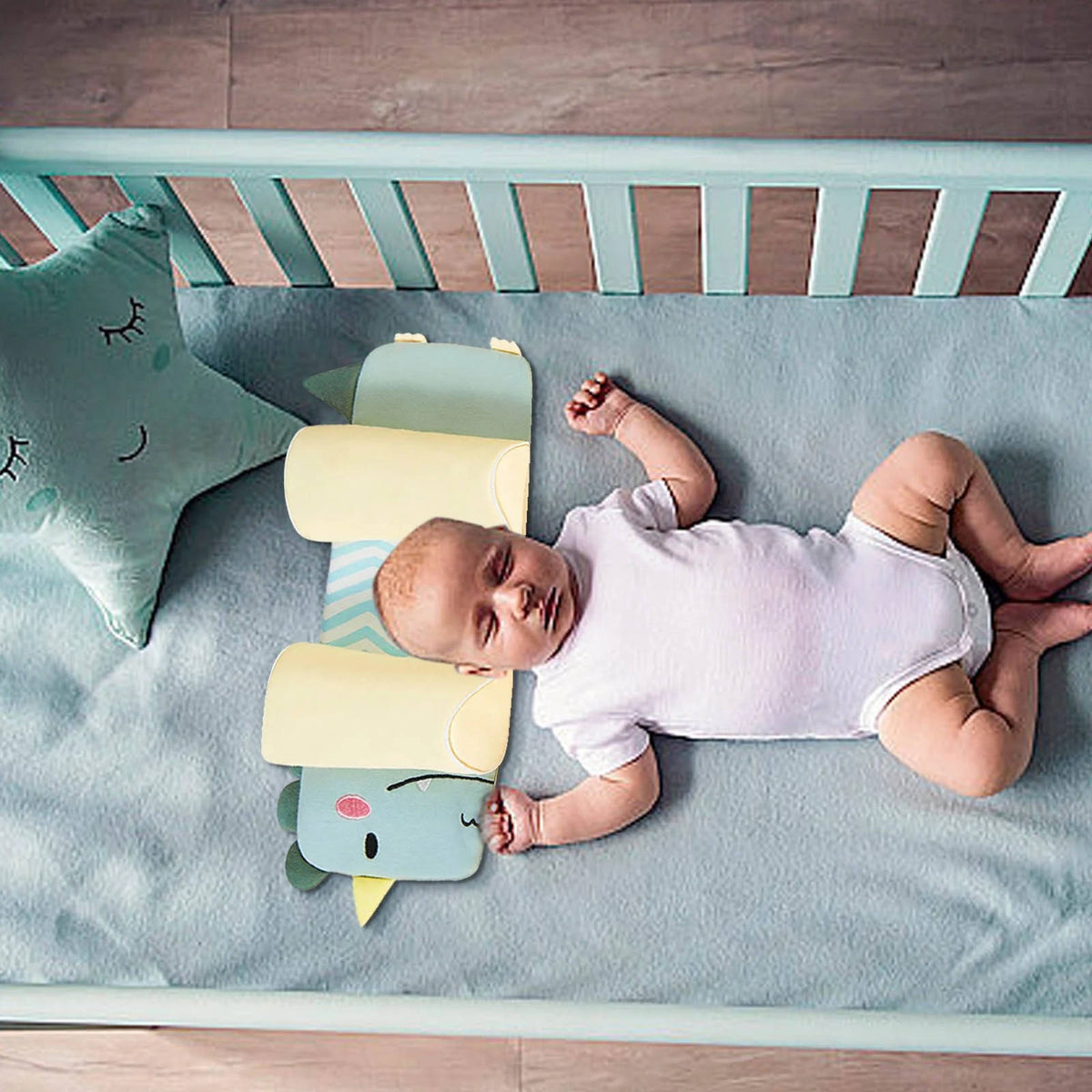 Infant Head Support Pillow Adjustable Side Cushions Breathable Mesh
