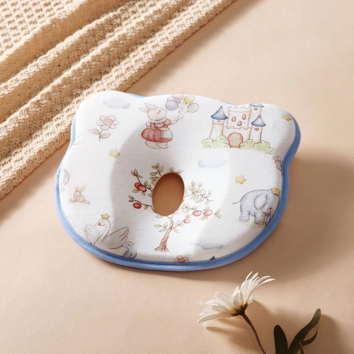 Infant Head Support Pillow U-Shaped Groove Silicone Core