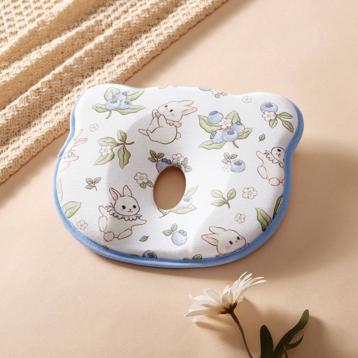 Infant Head Support Pillow U-Shaped Groove Silicone Core