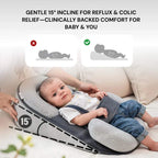 Infant Incline Pillow 15-Degree Reflux Angle Contoured Head Cradle