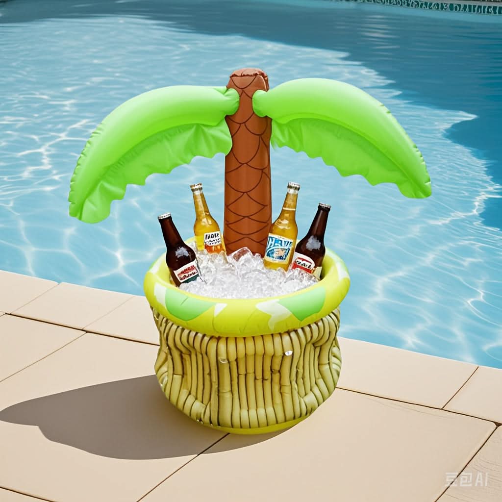 Inflatable Beer Cooler Coconut Palm Portable Durable PVC