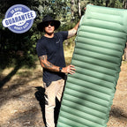 Inflatable Camping Mattress Built-In Foot Pump Waterproof Nylon