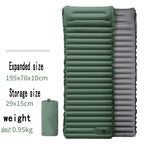 Inflatable Camping Pad 3.94 Inch Thick Built-In Pillow