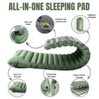 Inflatable Camping Pad 3.94 Inch Thick Built-In Pillow