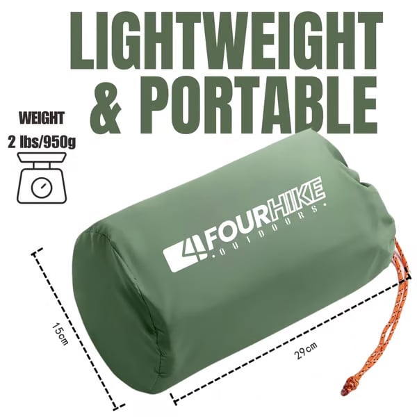 Inflatable Camping Pad 3.94 Inch Thick Built-In Pillow