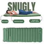 Inflatable Camping Pad 3.94 Inch Thick Built-In Pillow