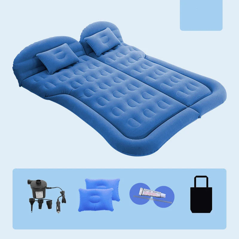 Inflatable Car Mattress Soft Flocking Electric Pump Included