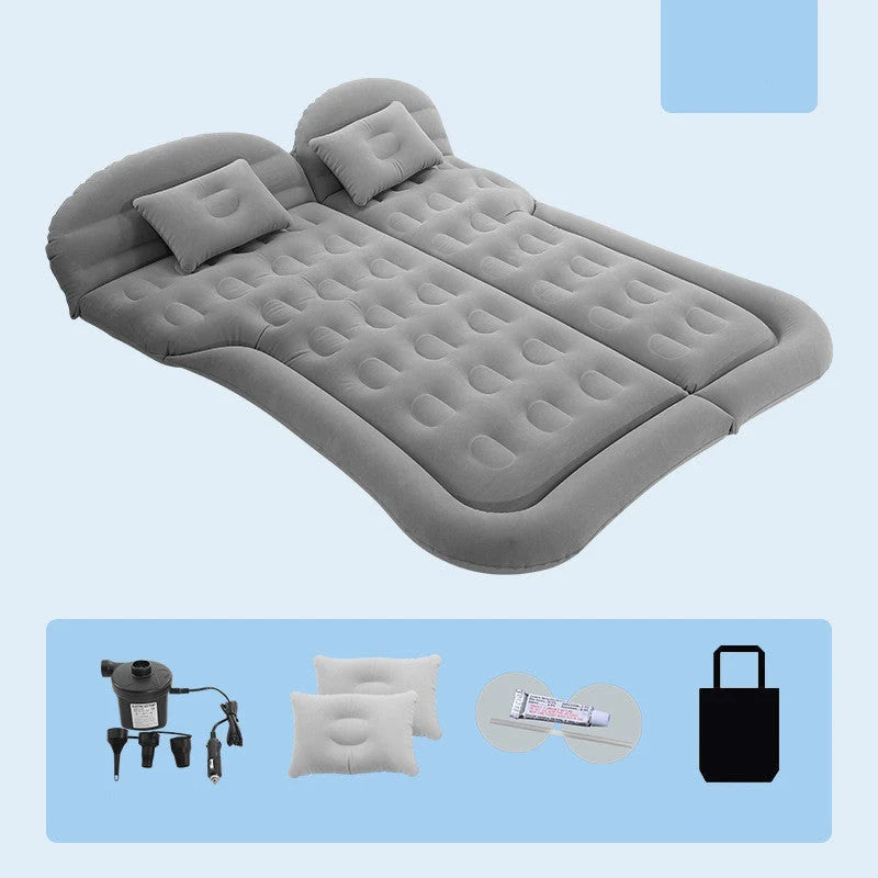 Inflatable Car Mattress Soft Flocking Electric Pump Included