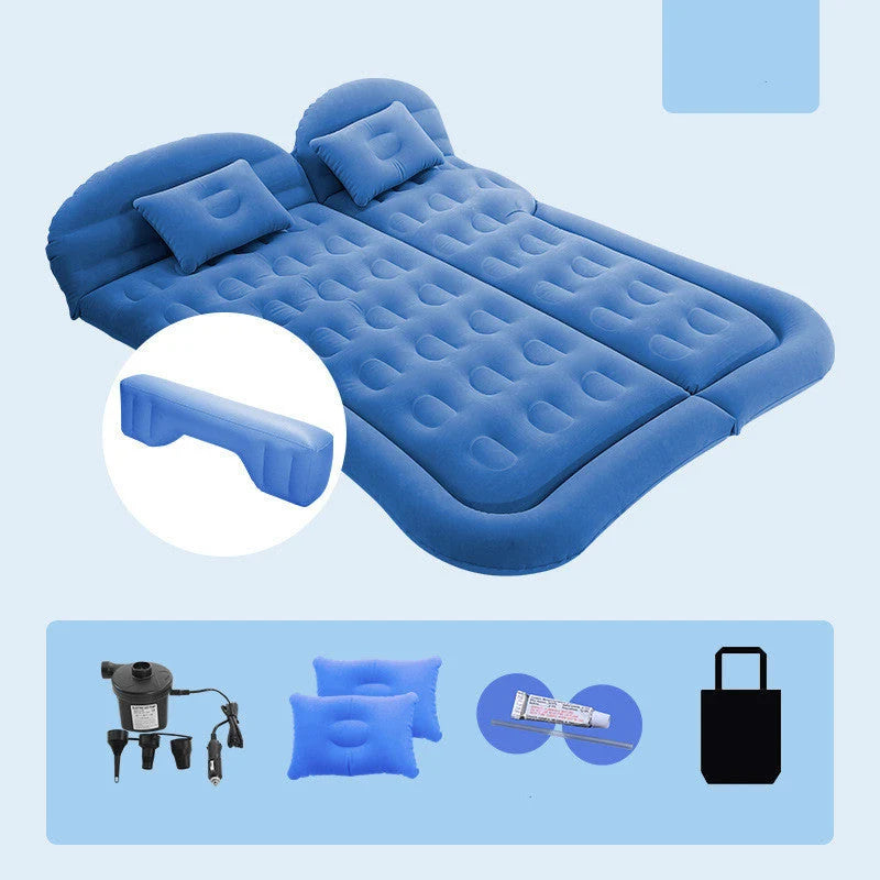 Inflatable Car Mattress Soft Flocking Electric Pump Included