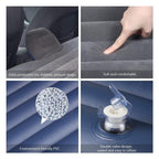 Inflatable Car Mattress T-Support & Built-In Pillows
