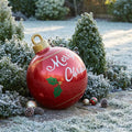 Inflatable Christmas Ball 24 Inch PVC Weather-Resistant