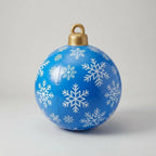 Inflatable Christmas Ball 24 Inch PVC Weather-Resistant
