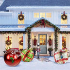 Inflatable Christmas Ball 24 Inch PVC Weather-Resistant