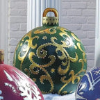 Inflatable Christmas Ball 24 Inch PVC Weather-Resistant