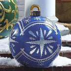 Inflatable Christmas Ball 24 Inch PVC Weather-Resistant