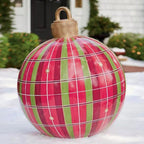 Inflatable Christmas Ball 24 Inch PVC Weather-Resistant