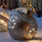 Inflatable Christmas Ball 24 Inch PVC Weather-Resistant