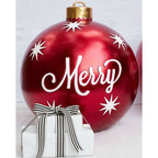 Inflatable Christmas Ball 24 Inch PVC Weather-Resistant