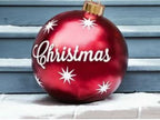 Inflatable Christmas Ball 24 Inch PVC Weather-Resistant