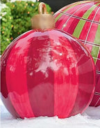 Inflatable Christmas Ball 24 Inch PVC Weather-Resistant